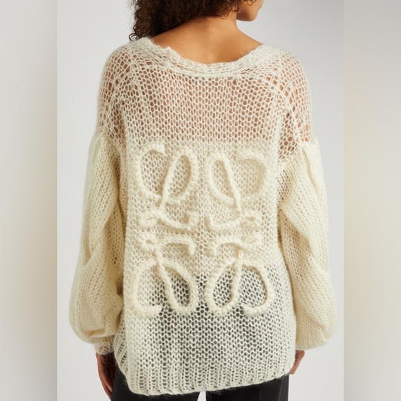 Loewe Jackets & Blazers - Loewe anagram mohair blend cardigan in size M